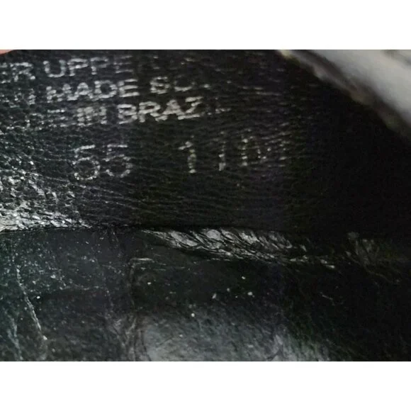 Tory Burch Reva Black Leather Ballet Flats Gold Logo Medallion Size 11 - Picture 10 of 10